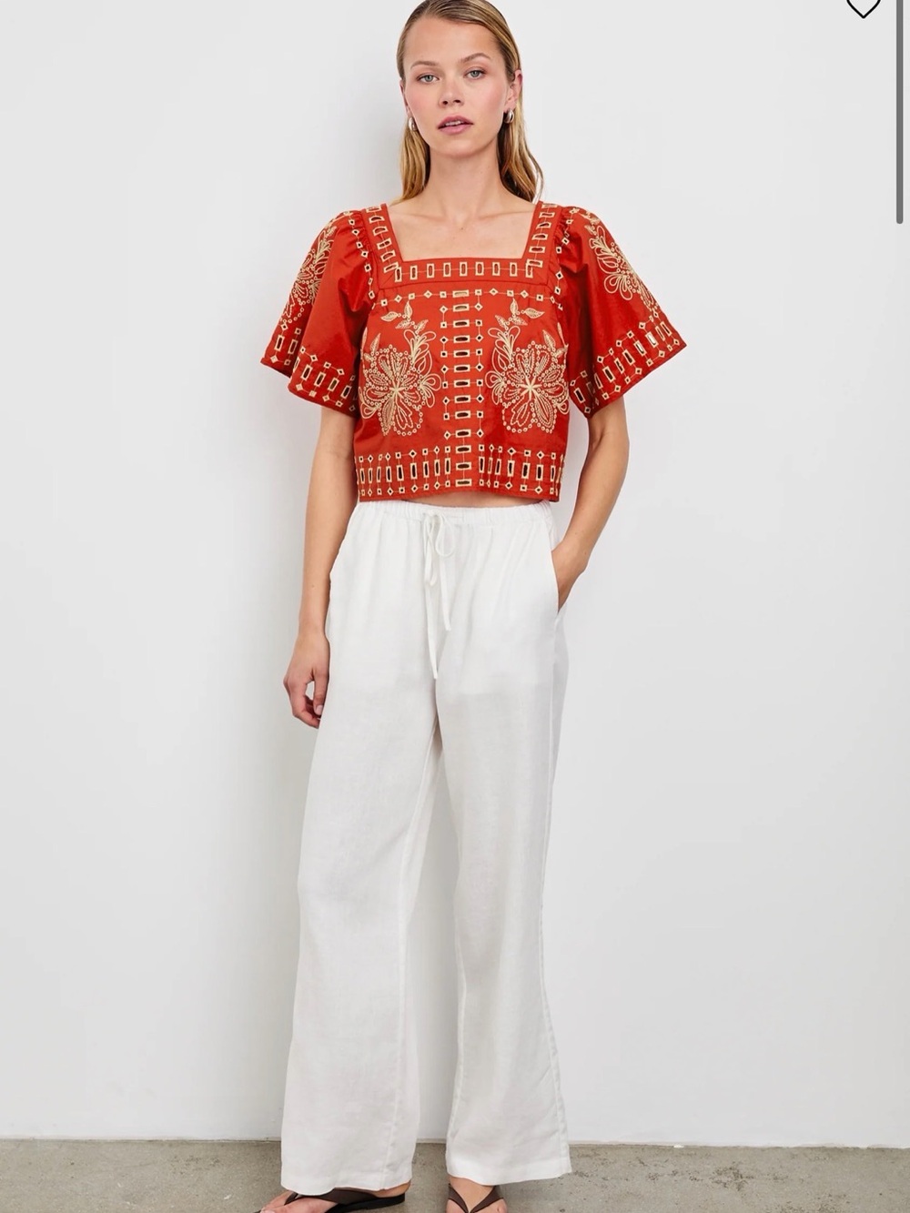 Rails Laine Embroidered Top